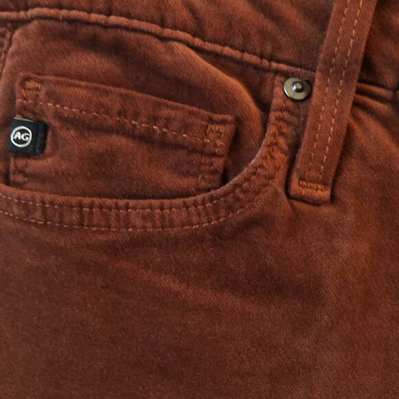 AG FARRAH SKINNY ANKLE HIGH RISE SPICED MAPLE STRETCH VELVET 25 NWT - Picture 7 of 16